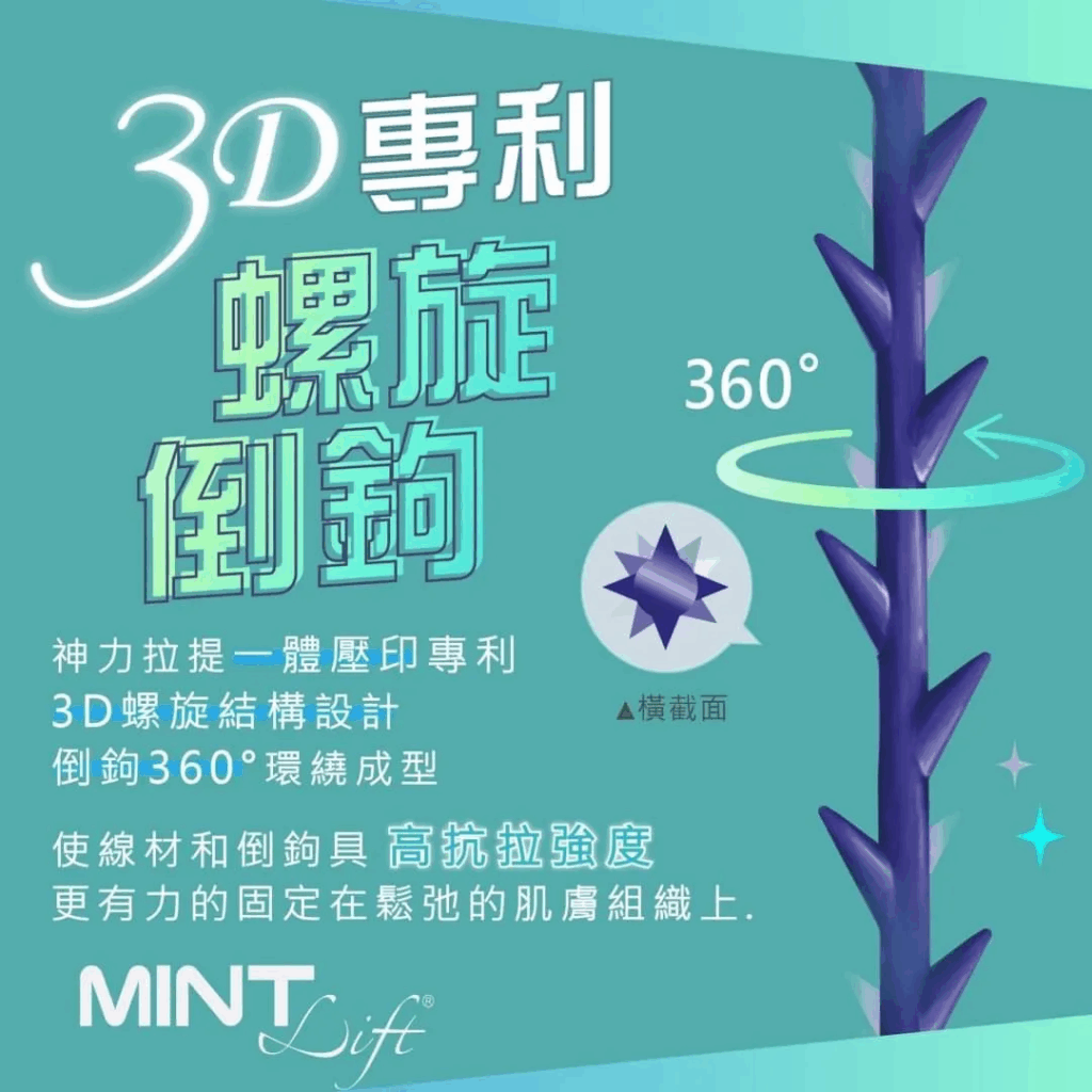 MINT 神力拉提 360度 3D 螺旋壓印倒鉤 設計原理圖