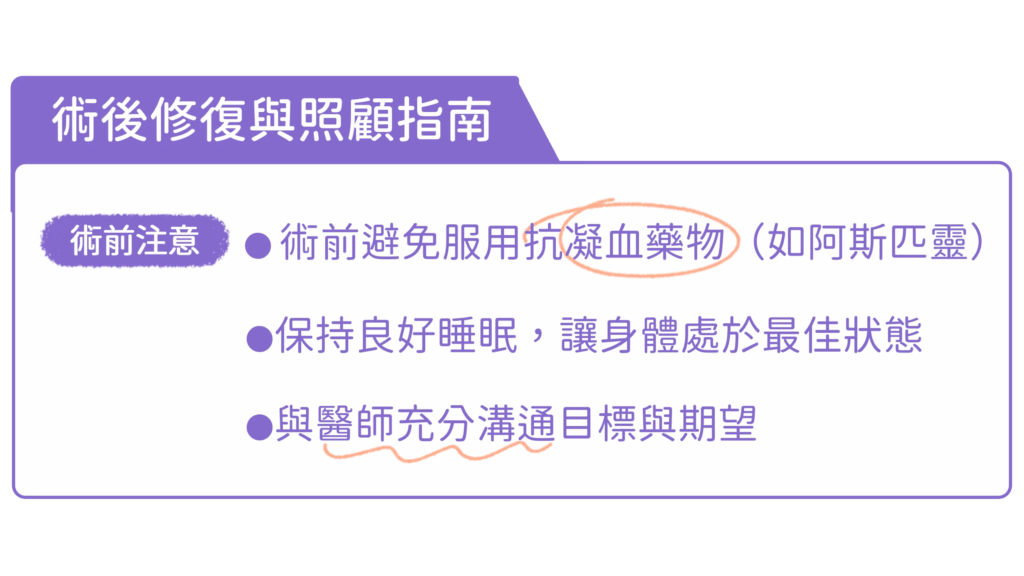 術後修復與照顧指南
